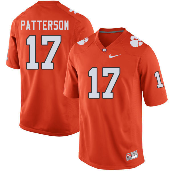 Men #17 Kane Patterson Clemson Tigers College Football Jerseys Sale-Orange
